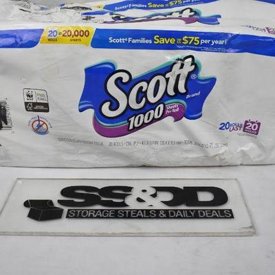 Scott Bath Tissue, 20 rolls, 1000 sheets per roll - New