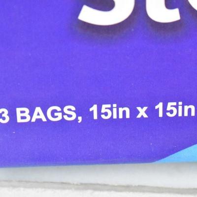 Stor It Heavy Duty Bags. 6 Bags 15x15 each. Old Stock - New