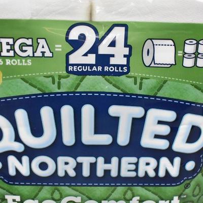 2x Quilted Northern EcoComfort 2-ply Bath Tissue, 6 mega rolls/ea - New