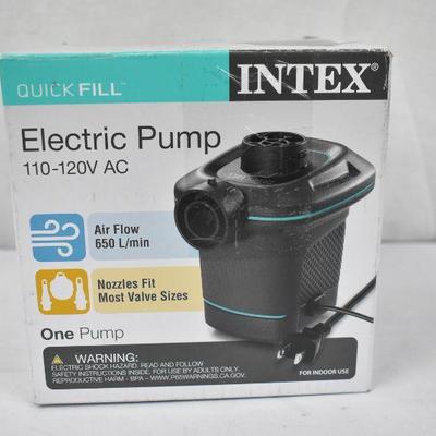 Intex Quick-Fill AC Electric Air Pump 120v, 23.0 CFM - New