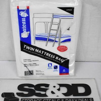 Chateau Twin Size  Mattress Bags, 2 pack - New