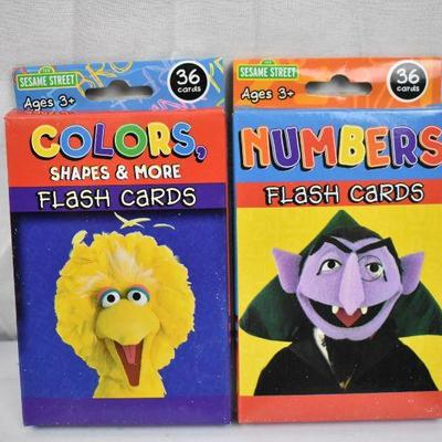 Sesame Street Flash Cards, Variety of 4 - New
