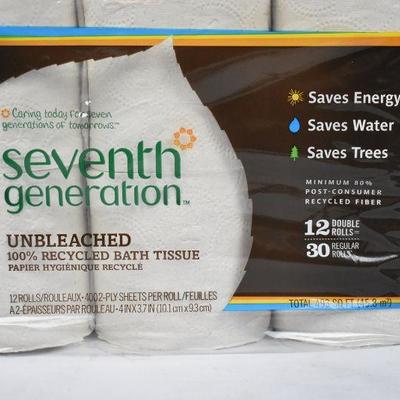 Seventh Generation Recycled Bath Tissue, 12 count - New