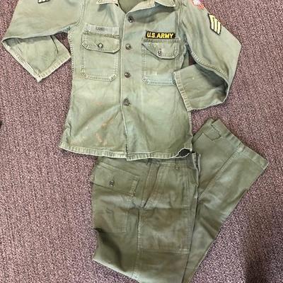 Vintage US Army fatigues, menâ€™s small