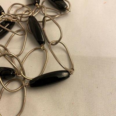 925 Sterling Silver Canada David Sigal Necklace with Black Oynx