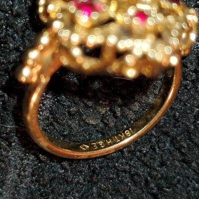 18k HGE Ruby ring