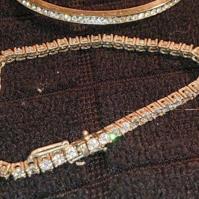 2 Sterling silver And quartz Bracelets 