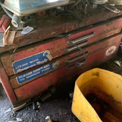 Old metal tool box