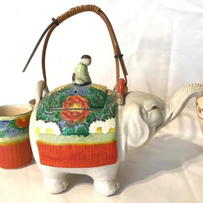 Lot 5 - Japanese SakÃ© and Elephant Tea Sets