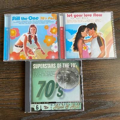 Set of Three 1970s Music Compilation CDs
