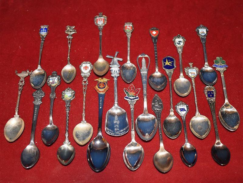Lot 681, Collection of Vintage Souvenir spoons, 22 pieces