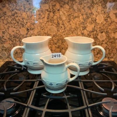 Longaberger Woven Traditions Classic Blue Pottery Lot 2418