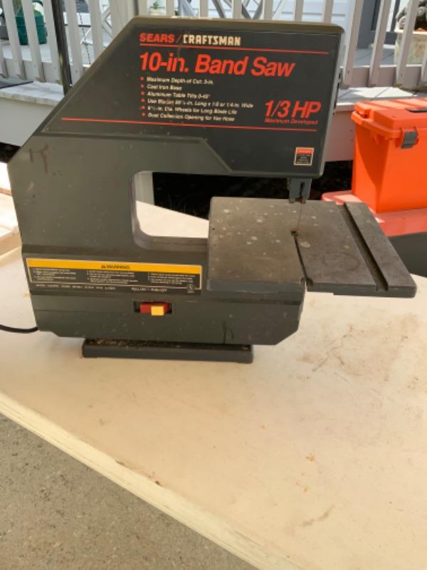 Craftsman 10 inch bandsaw lot 2655