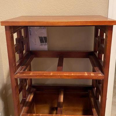 Small Wood Storage Shelf Unit *Missing Bin*