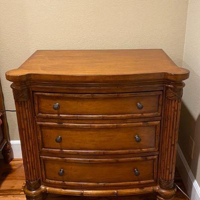 Tommy Bahama Home Bedroom Furniture - 3 Drawer Night Stand  / Bedside Table Island Estate 3 Drawer Bachelor's Chest