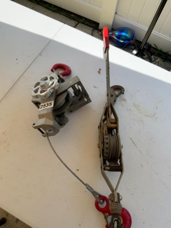 2 Come Along Hooks. 1000 lbs Lot 2535