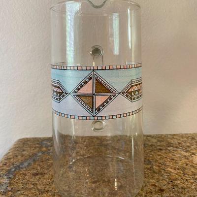 Glass Southwest Iced Tea Water Pitcher