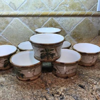 Palm Tree Patterned Bowls