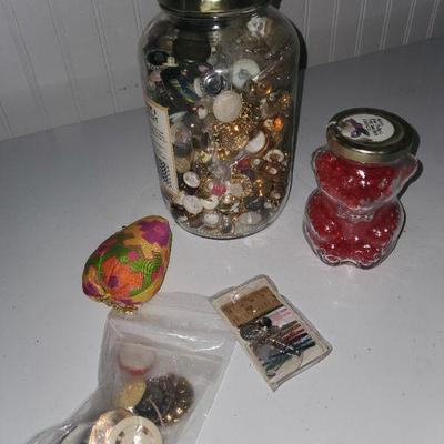Buttons and Pin Cushion