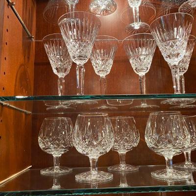 Six Waterford Wine Glasses--Lismore Pattern
