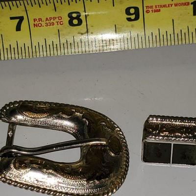 Silver and Gold Belt Buckle