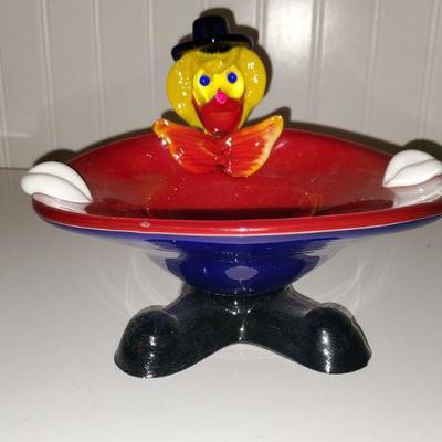 Vintage Murano Clown Ashtray