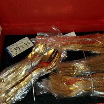 Gold Plated Silver ware set