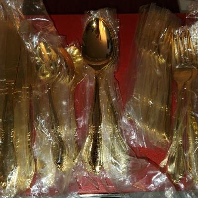 Gold Plated Silver ware set