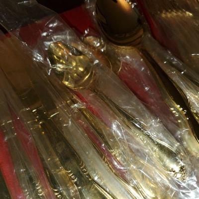 Gold Plated Silver ware set