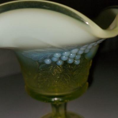 Yellow Opalescent Vase