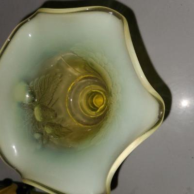 Yellow Opalescent Vase