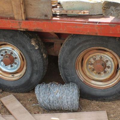 1978 Handmade 24 Foot Long Large Steel Rail Bed Gooseneck Flatbed trailer (CLEAR TITLE IN HAND READY TO TRANSFER)