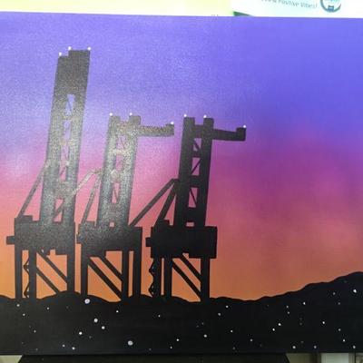 Oakland Cranes- Original "graffiti art" created by Bay Area artist Akeem Raheem
