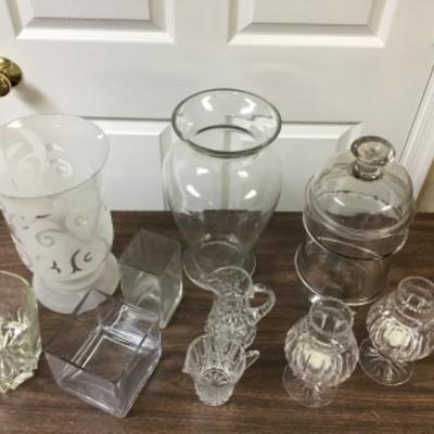 Shelf Lot - 10 pieces  Glass and Crystal