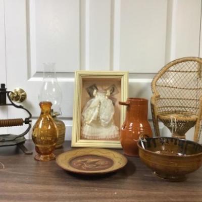 Lot-Oil lamp, Pottery, Misc