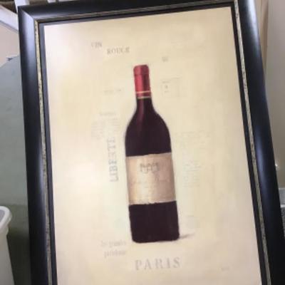 Oversized framed print Wine Graphic