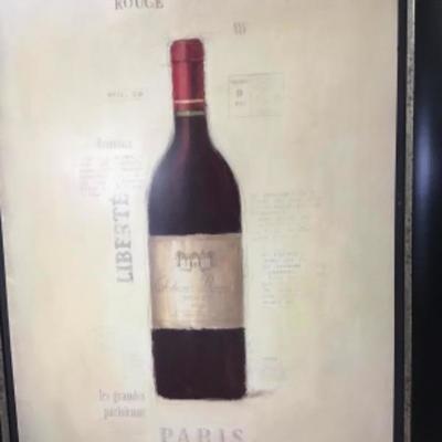 Oversized framed print Wine Graphic