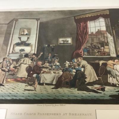 Antique Engraving Professionally Framed 