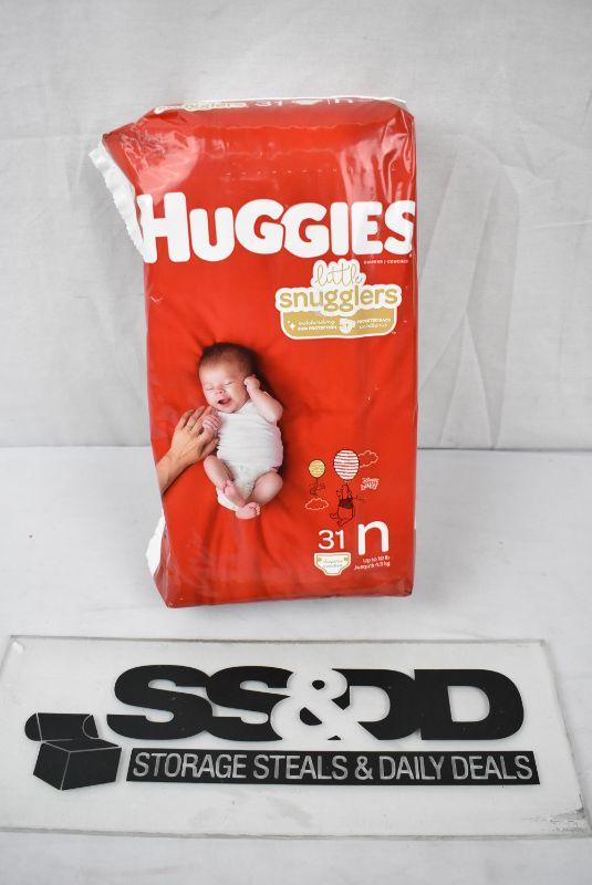 Huggies Little Snugglers Baby Diapers, Size Newborn (up to 10 lbs), 31 Ct,  Newborn Diapers (Pack of 2)