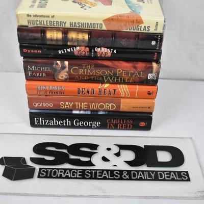 7 Hardcover Fiction Books, Authors: Douglas - to- George
