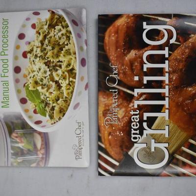 2 Small Cookbooks & 2 Packages of Pampered Chef Recipe Cards