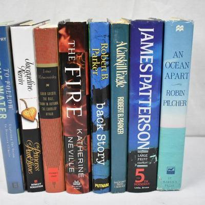 8 Hardcover Fiction Books, Authors Murphy -to- Pilcher