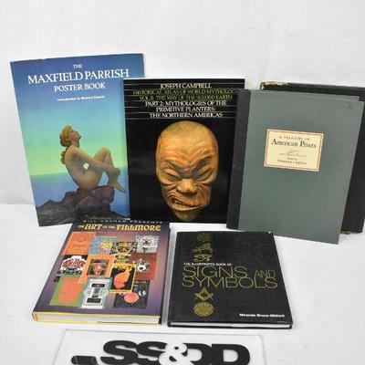 5 Art History Books: Signs & Symbols -to- Maxfield Parrish Poster Book