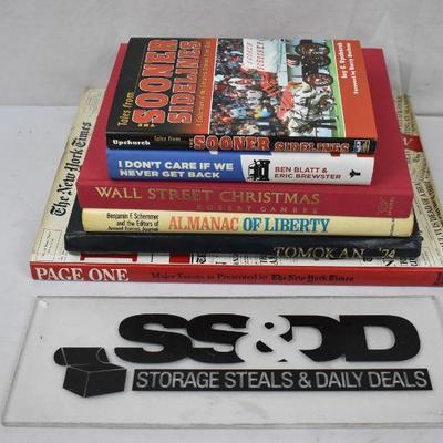 6 Hardcover Books American History/Stories: Sooner Sidelines -to- Page One