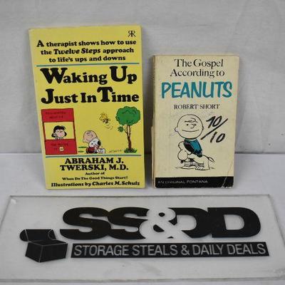 2 Books with Charles Schulz Illustrations: Waking Up & Gospel