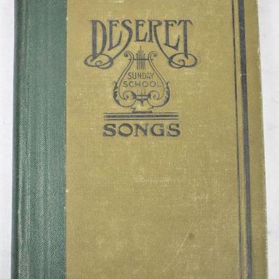 Deseret Sunday School Songs, Hardcover Book, Antique 1909
