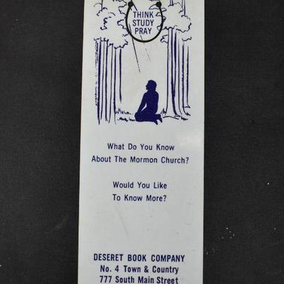 Antique Book of Mormon, 1930, with plastic bookmark