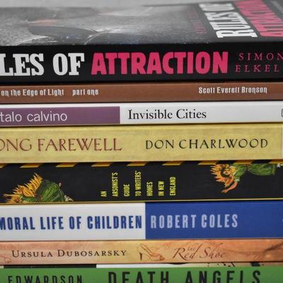 11 Paperback Fiction Books, Rules of Attraction -to- The Unresolvable Plot