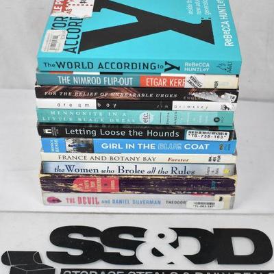 10 Paperback Fiction Books: The World According to Y -to- The Devil
