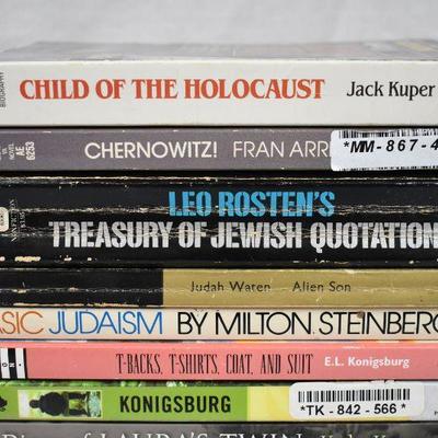 16 Paperback Jewish Fiction Books: Child of Holocaust -to- Yom Kippur a Go-Go